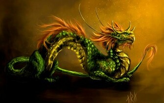 Dragon Background Wallpaper Green HD