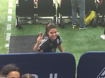Vancouver Whitecaps Charity Celebrity Match Marie Avgeropolous