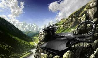 Pure Black Dragon Dragons Wallpaper