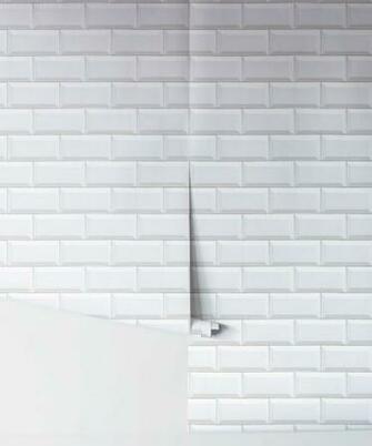 White Subway Tiles Wallpaper Minimal Milton King