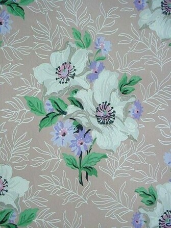 Vintage Tropical Floral Wallpaper With Lace By Simplycottagechic