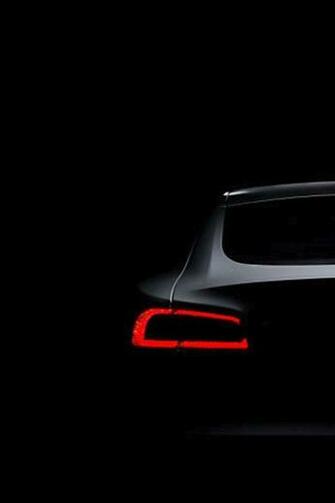 Tesla Model S Dark Brake Light iPhone 4s Wallpaper