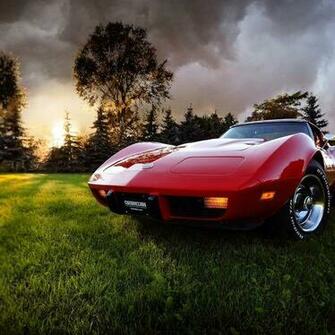 Blackberry iPad Red Retro Corvette Screensaver For Kindle3 And Dx