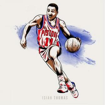 Isiah Thomas Pistons Wallpaper Art Print