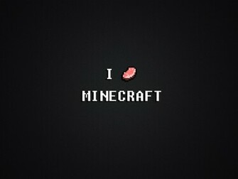 Love Minecraft Minimalist HD Desktop Wallpaper
