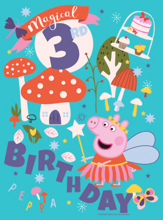 Girl S Peppa Pig Magical 3rd BirtHDay T Shirt Fifth Sun
