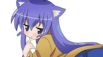 Acchi Kocchi Catgirl Miniwa Tsumiki Purple Eyes Hair