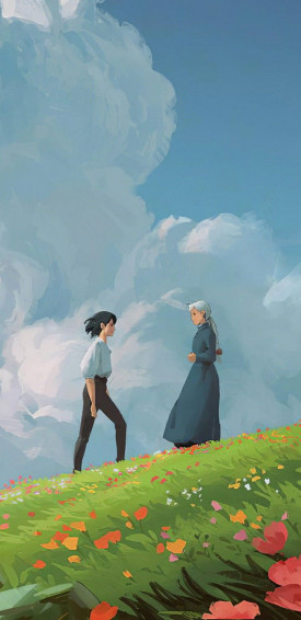 Howl And Sophie Studio Ghibli Poster Artwork