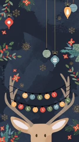 Anel On Nails Street Christmas Phone Wallpaper Cute