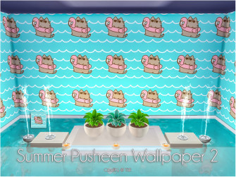 The Sims Resource Summer Pusheen Wallpaper