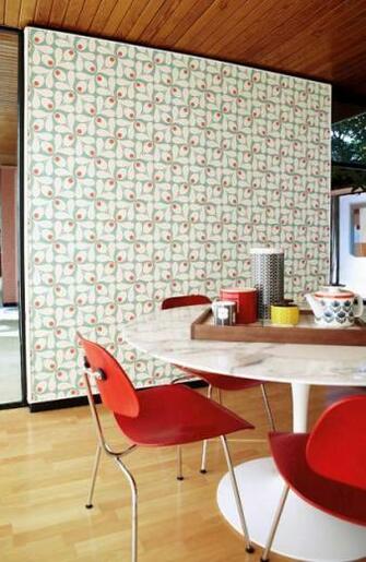 Im Retrostil Orla Kiely Svenskt Tenn Tapete Acorn Spot Wallpaper