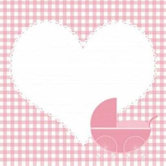 Baby Girl Shower Background Heart