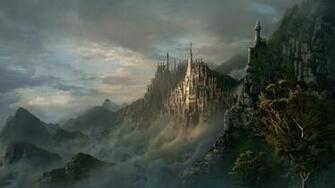 Wallpaper Lock Mountains City Fog 4k Ultra HD