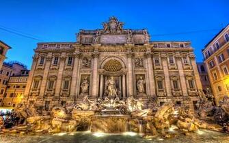 Trevi Fountain Rome Italy Widescreen Wallpaper Wide Net