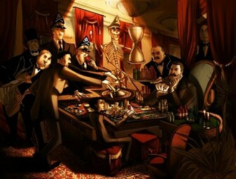 Dogs Playing Poker Wallpaper Walking Around