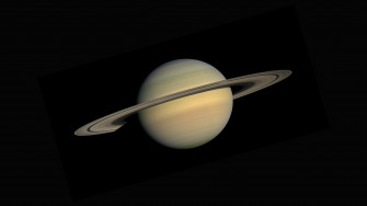 Saturn As Seen From The Cassini Huygens Space Research Mission Wallpaper