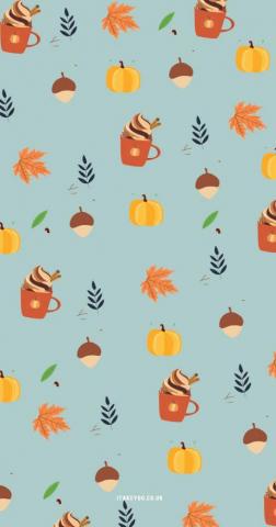 Cute Autumn Wallpaper Aesthetic For Phone Light Blue Fall