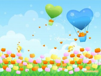 Variasi Pena Korean Spring Background Wallpaper