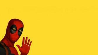 Marvel Comics Deadpool Cartoon Yellow Background Wallpaper