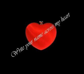 Write Your Name Across My Heart Wallpaper