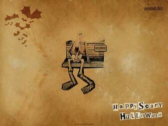 Halloween Skeleton Wallpaper Stock Photos