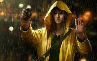 Rain Grenades Sad Arms Up Artwork Crying Girl