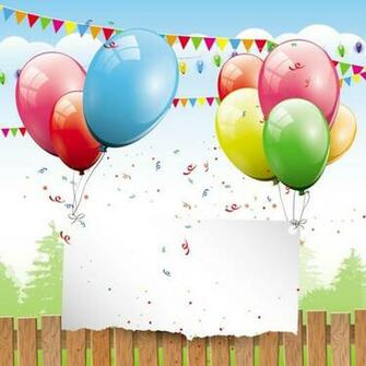 Happy BirtHDay Balloons Wallpaper Vector