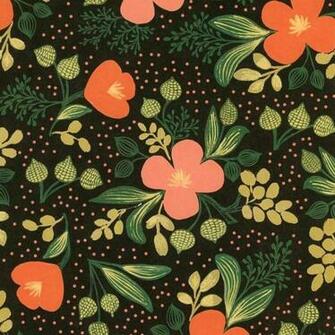 Rifle Paper Midnight Floral Print Computer Wallpaper