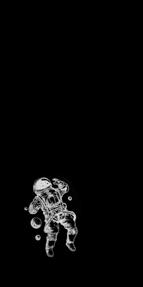 Black Wallpaper Astronaut Dark