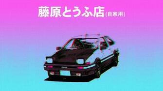 Initial D Vapor Wave Aesthetic Wallpaper