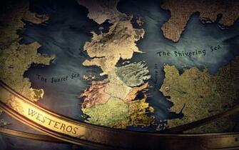 Map Westeros The Shivering Sea Sunset Narrow