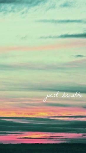 Calming Sunset Background Just Breathe Wallpaper Background