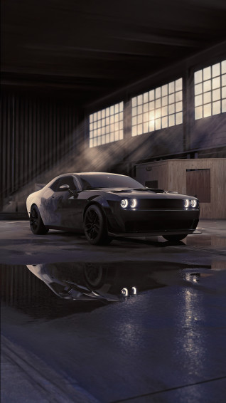 Matte Black Dodge Challenger 4k Sony Xperia X Xz Z5 Premium Wallpaper