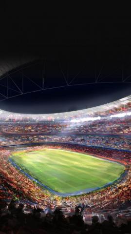 Soccer Stadium Phone Wallpaper On