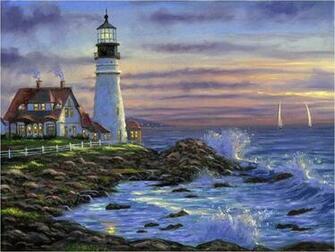 Robert Finale Lighthouse Maine Wallpaper