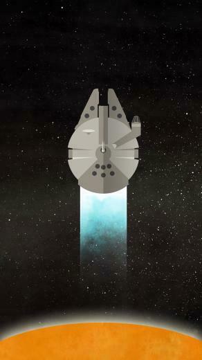 Star Wars Millenium Falcon Mobile Wallpaper On Phone