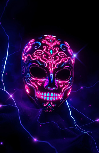 Neon Mask Wallpaper