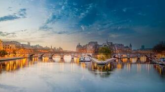 Wallpaper Paris France Seine River Bridge