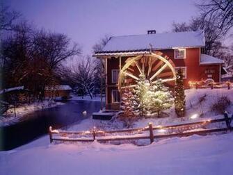 Parfreyville Wisconsin Christmas Landscapes Wallpaper Image