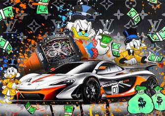 Donald Duck Money Sports Car Posters Prints By Sucana Printler