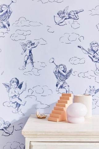 Angel Themed Removable Wallpaper Cherub