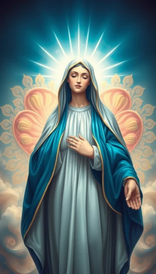 Mother Mary Heart Mobile Wallpaper