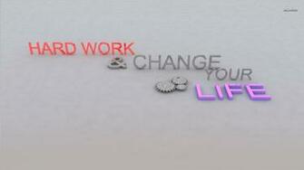 Hard Work Wallpaper Typography