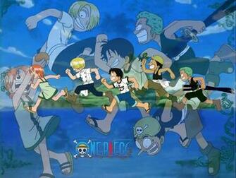 One Piece Group Wallpaper Chibis Running