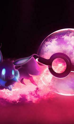 Eevee Ghost Pokeball Wallpaper