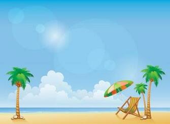 Beach Party Cartoon Background