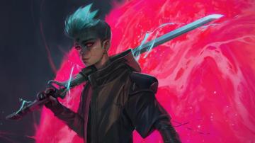 Cyberpunk Sci Fi Sword Digital Art 4k Wallpaper