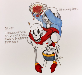 Papyrus And Sans By Aquamizuko