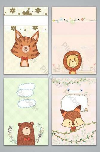 Fresh Hand Drawn Cartoon Animal Background Image Background