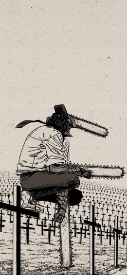 Chainsaw Man Denji Cross Wallpaper iPhone